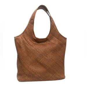 Platania Woven Italian Leather Extra Large Slouchy Hobo Shoulder Bag